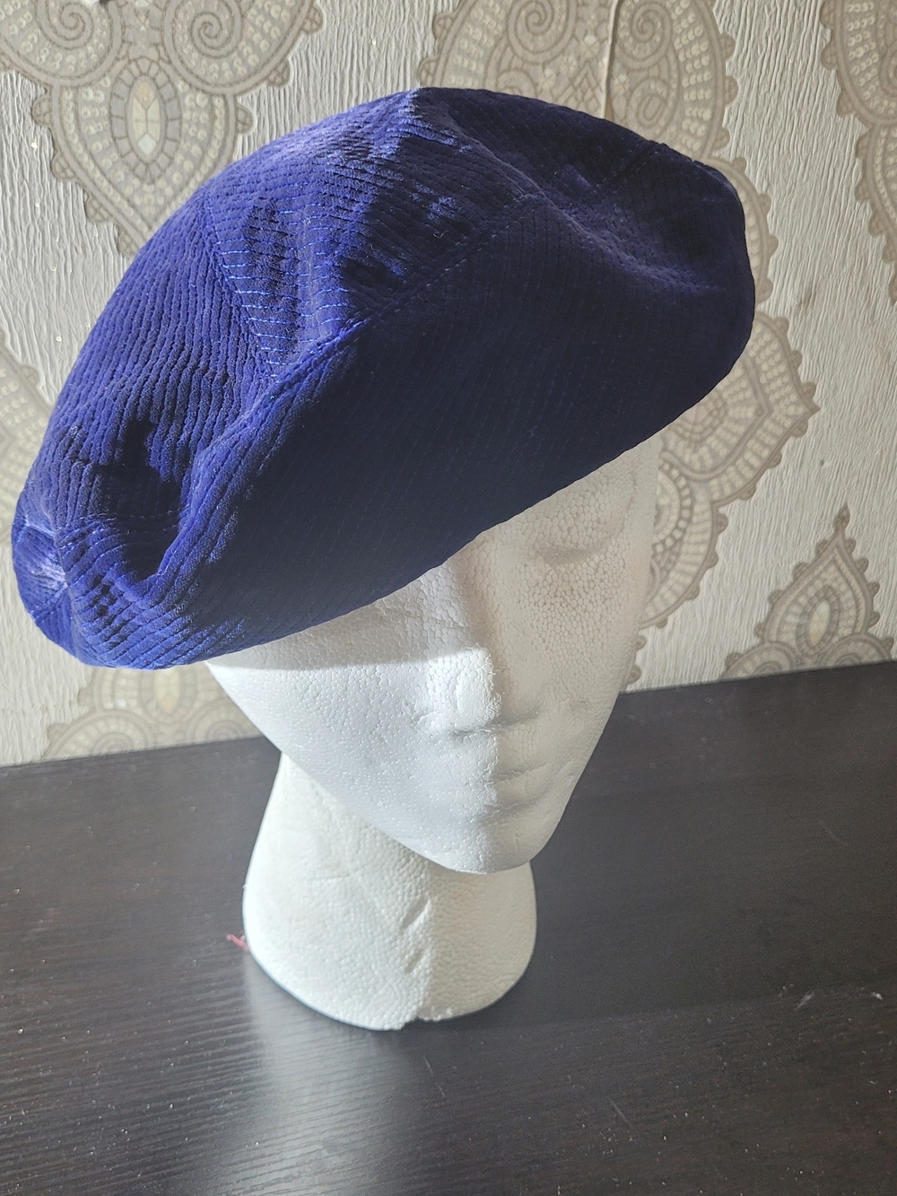 Vintage Corduroy Beret Hat